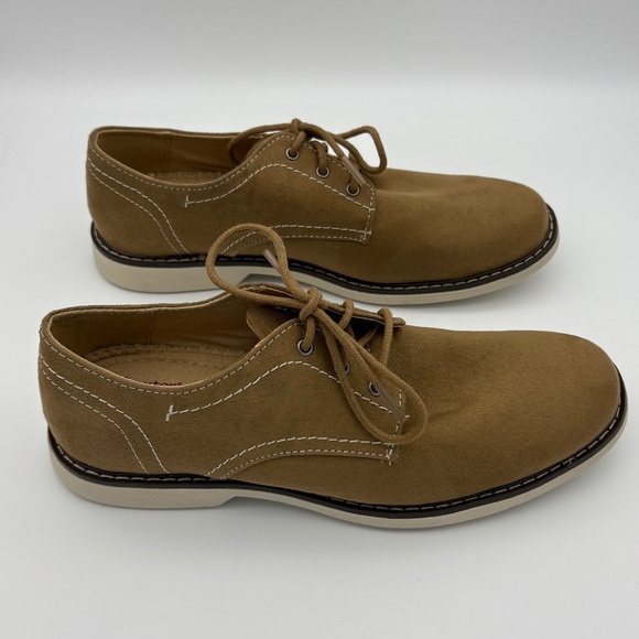 NWOB Dexter Comfort Memory Foam Burt Plain Toe Oxford Tan Suede Style Shoe - Picture 5 of 13